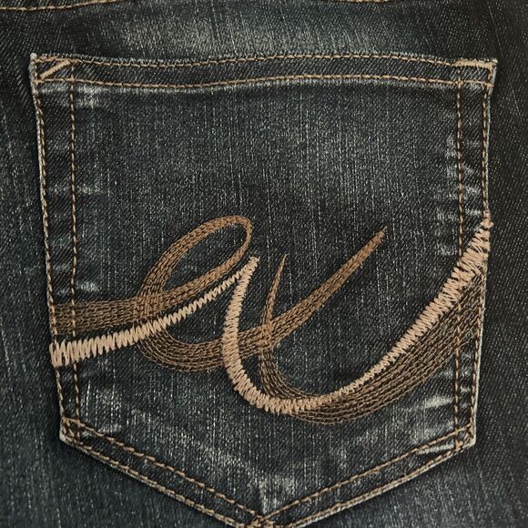 Express Jeans Womens 8p Barely Boot I Ultra Low rise I Zelda Style I Dark Wash - Picture 2 of 9